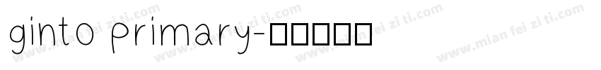 ginto primary字体转换